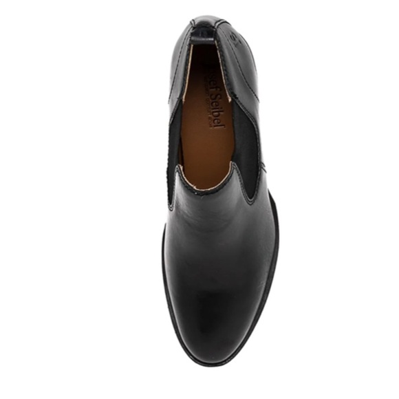 Josef Seibel Black Leather Ankle Boots with Medium Heel Size 38 - Picture 4 of 12